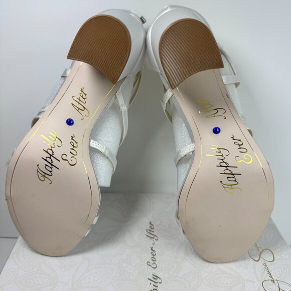 Jessica Simpson JS-Stassey-B White Matte Satin Bridal Heels 9.5 M - Picture 15 of 16